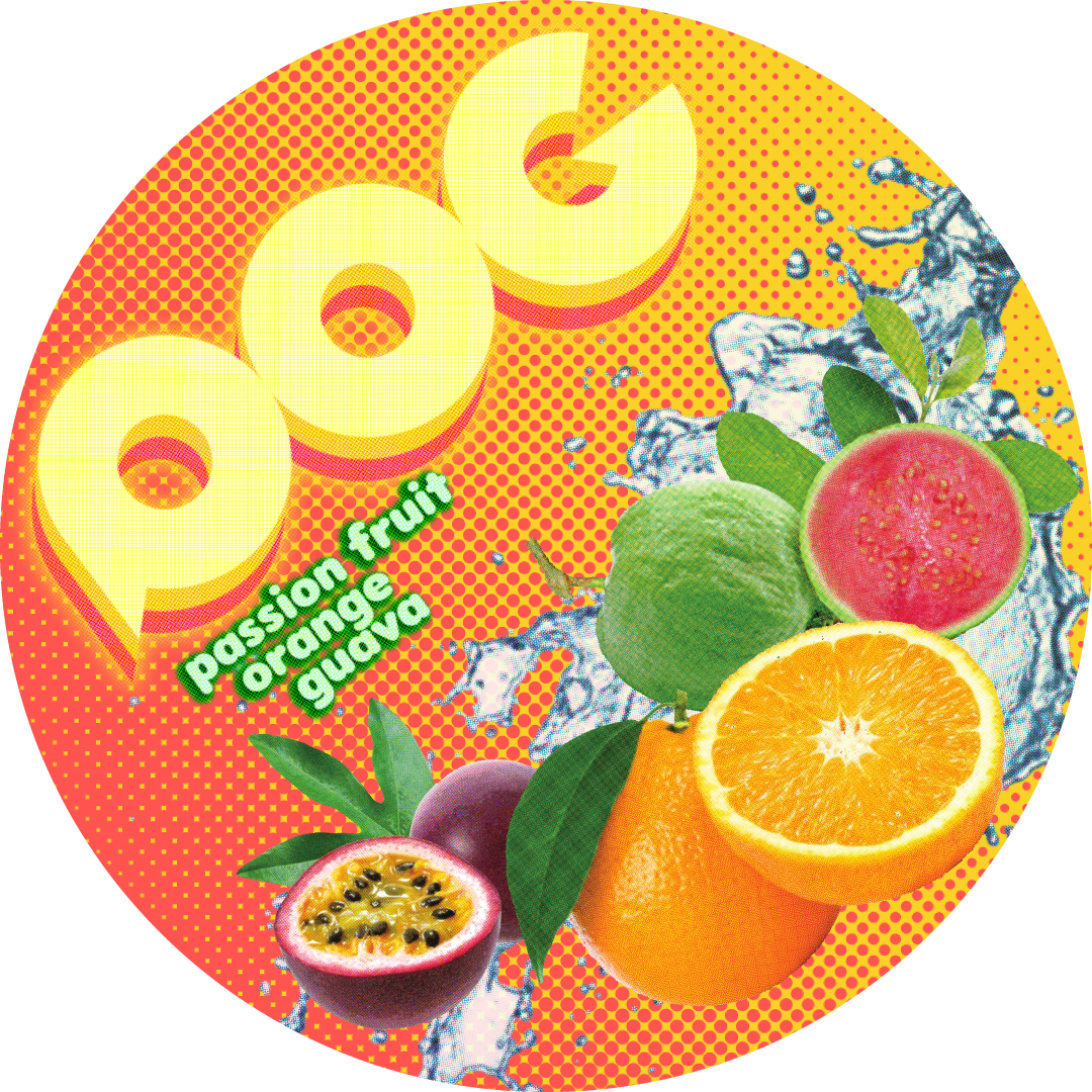 Passion fruit orange guava juice top